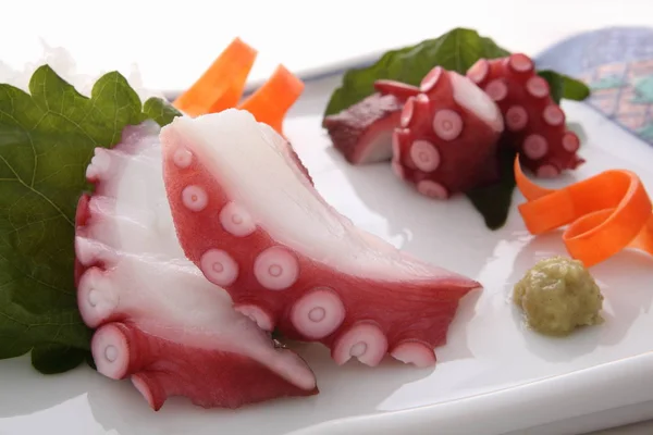 Sashimi ahtapot, Japon yemekleri — Stok fotoğraf