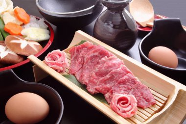 Japon sığır eti Sukiyaki pot