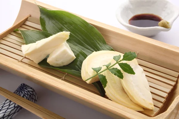 Brote de bambú Sashimi, comida japonesa — Foto de Stock