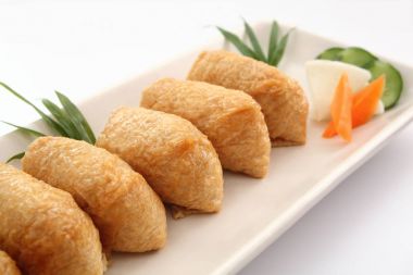 Suşi Inari sarılmış kızarmış Tofu ve Japon turşu, Japon yemekleri