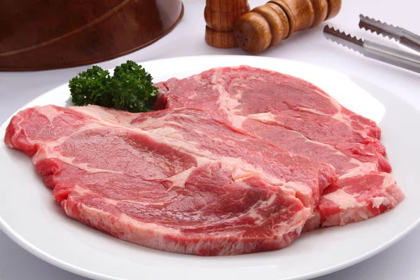 American Sirloin Beef on White Background — Stock Photo, Image