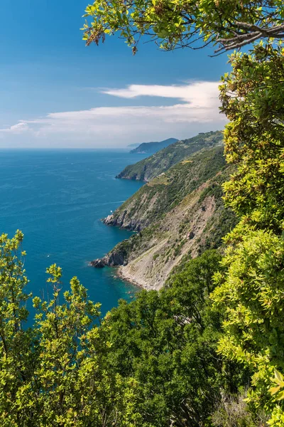 位于Cinque Terre地区的Liguria海岸线 — 图库照片