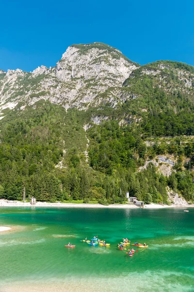 Lago Predil Los Alpes Julianos Cerca Tarvisio Durante Verano — Foto de Stock