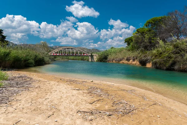 Rivière Cassibile Sicile Près Son Embouchure — Photo