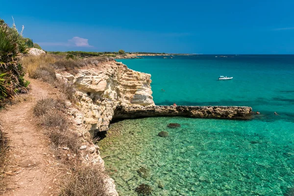 Costa Rocosa Zona Gelsomineto Cerca Siracusa — Foto de Stock