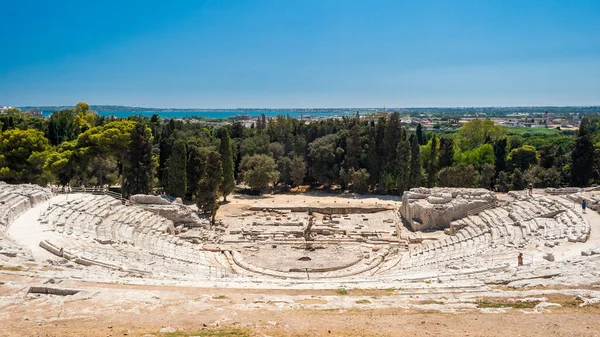 Den Grekiska Teatern Syrakusa Sicilien — Stockfoto