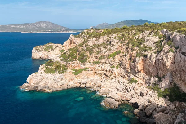 Costa Largo Punta Giglio Promontorio Cerca Alghero Cerdeña Italia — Foto de Stock