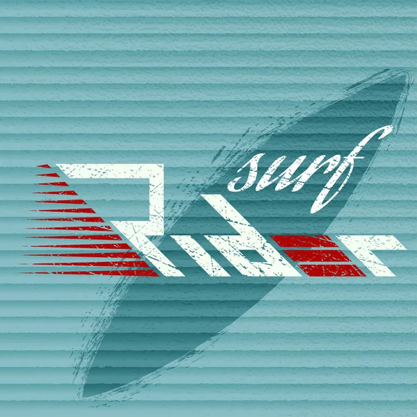 Surf rider betűkkel poszter — Stock Vector