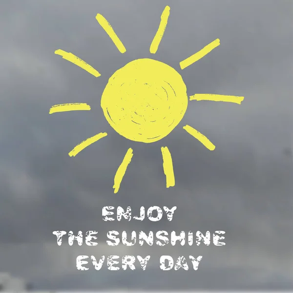 "Enjoy the sunshine every day "phrase — стоковый вектор