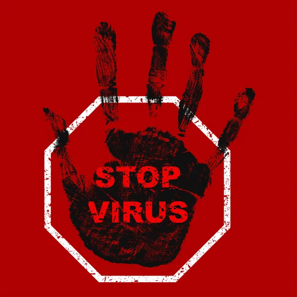 Segno di virus stop. — Vettoriale Stock