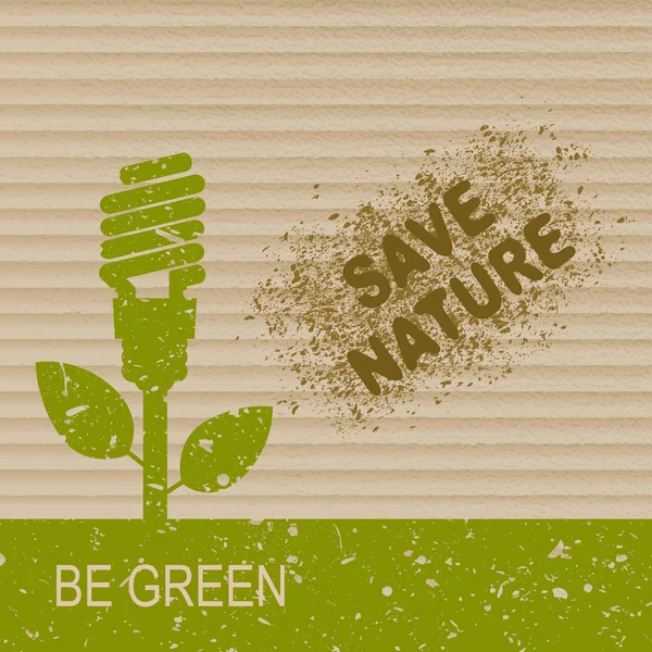 为绿色能源，节省地球、 自然的概念 — 图库矢量图片