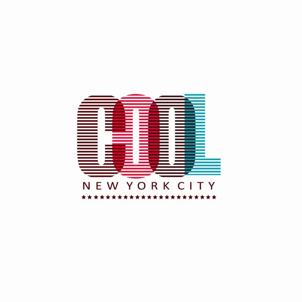 Eslogan tipográfico con la frase "Cool New York city ". — Vector de stock