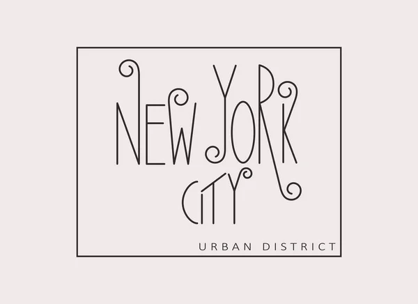 Caligrafía moderna con frase "Nueva York ". — Vector de stock