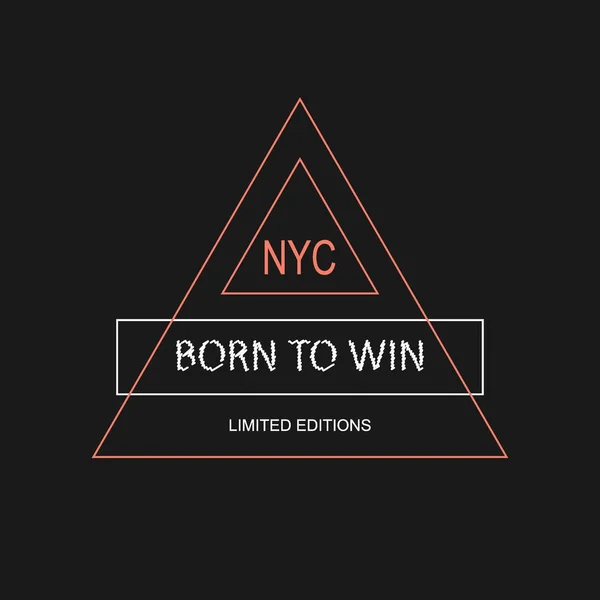 Ilustración vectorial con frase "Ciudad de Nueva York. Nacido para ganar ". — Vector de stock