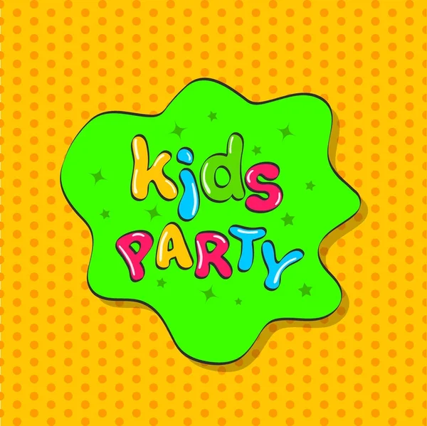 Colorido diseño de banner de fiesta para niños . — Vector de stock