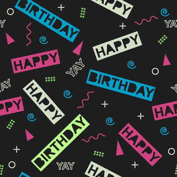 Bright colorful birthday seamless pattern Royalty Free Stock Vectors