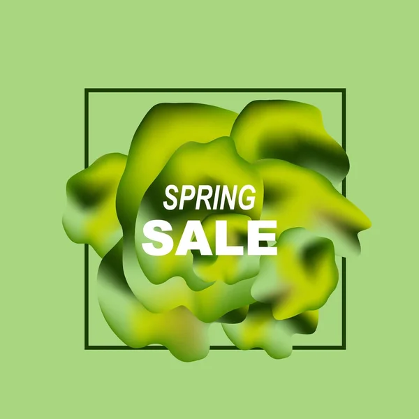 Spring sale banner, poster, flyer. Vector illustration.  Bold an Stock Illustration