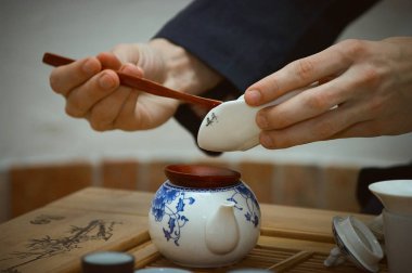 Çin çay töreni kung fu çay unsurları