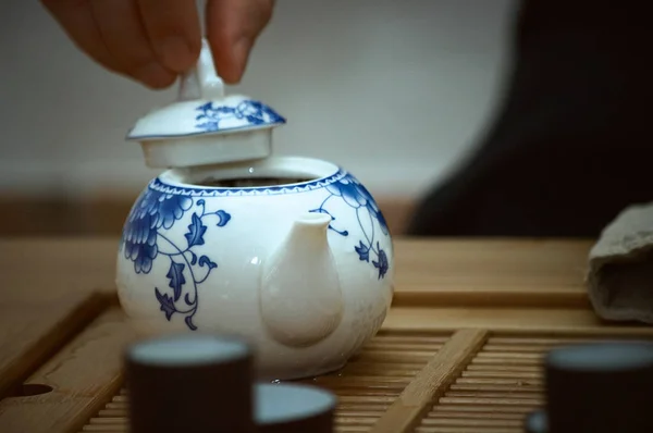 Teiera per la cerimonia del tè cinese — Foto Stock