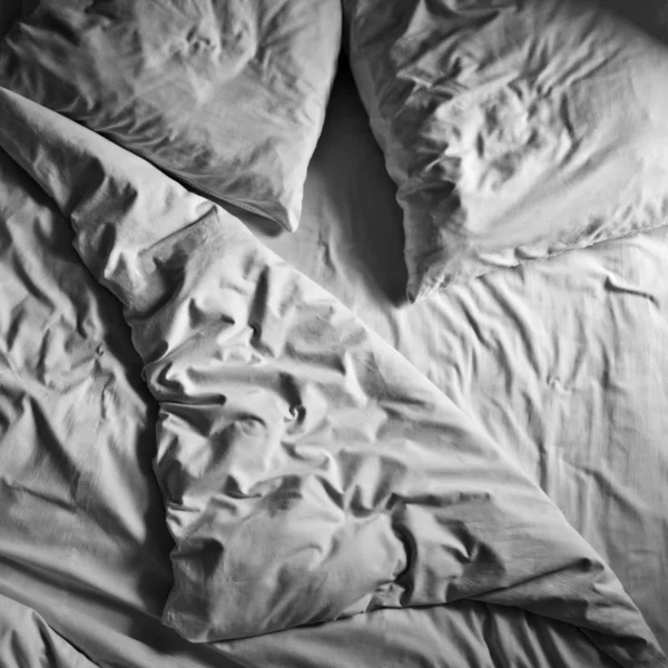 White bedclothes without people — Stock Photo, Image