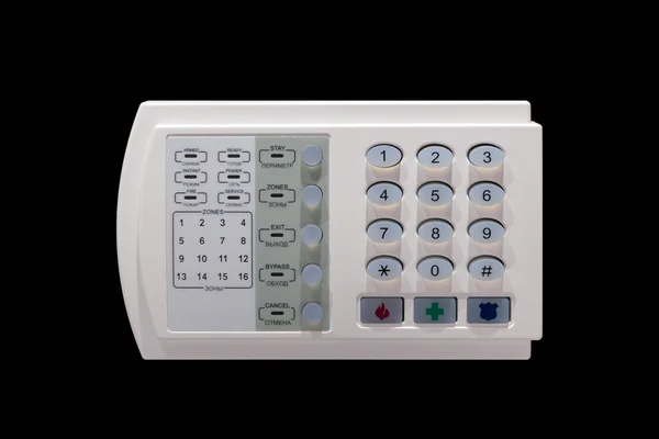 ボタンとインジケーター警報セキュリティ システムのリモート制御 ストック画像