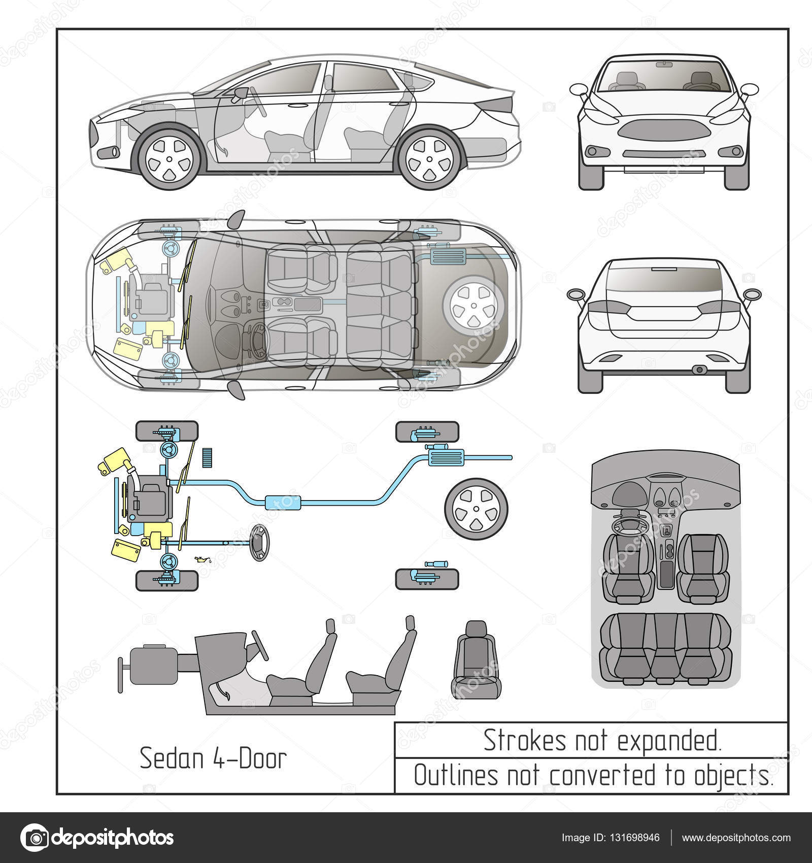 delen van het interieur van de sedan van het auto motor zetels ... delen van het interieur van de sedan van het auto motor zetels ...