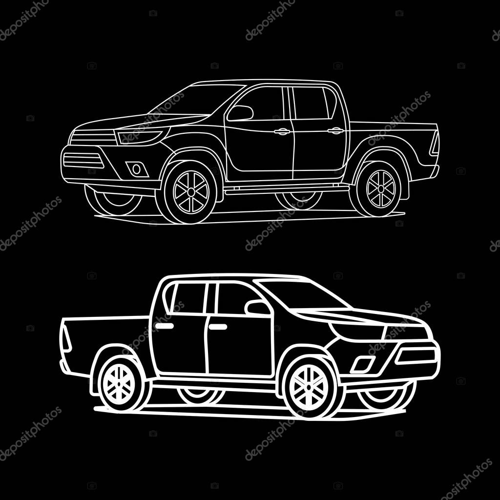 Free Free 331 Truck Outline Svg SVG PNG EPS DXF File