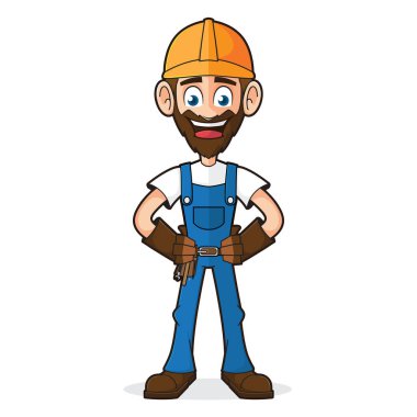 Gülümseyen ve poz tamirci