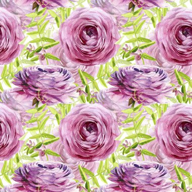 Düğünçiçeği çiçekler. Dikişsiz suluboya desen