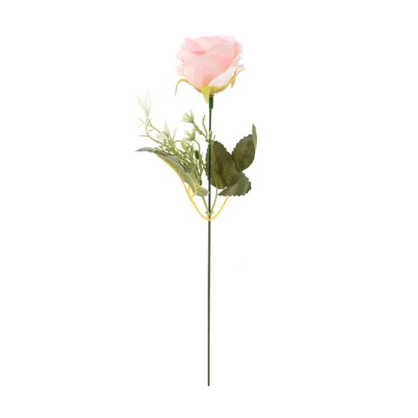 Искусственный Цветок Розы Белом Фоне — стоковое фото