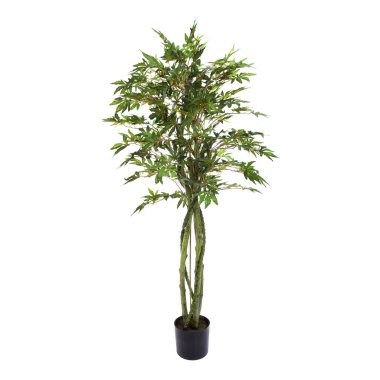 Yapay yeşil ağaç beyaz arkaplanda izole edildi 