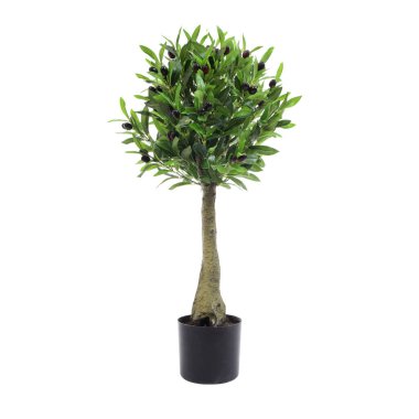 Yapay yeşil ağaç beyaz arkaplanda izole edildi 