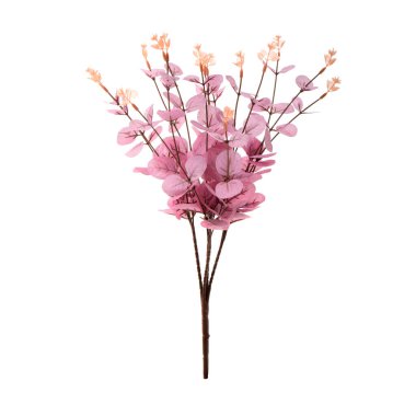 Beyaz arkaplanda yapay çiçekler izole edildi 