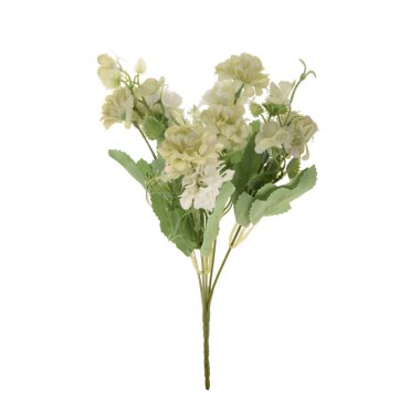 beyaz arkaplanda izole edilmiş yapay çiçekler  