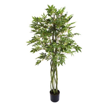 Yapay yeşil ağaç beyaz arkaplanda izole edildi 