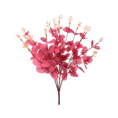 Beyaz arkaplanda yapay çiçekler izole edildi 