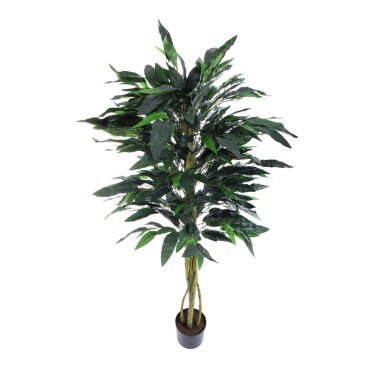 Yapay yeşil ağaç beyaz arkaplanda izole edildi 