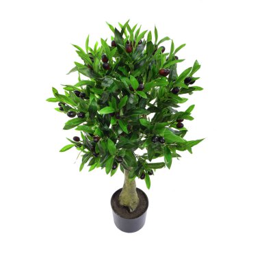 Yapay yeşil ağaç beyaz arkaplanda izole edildi 