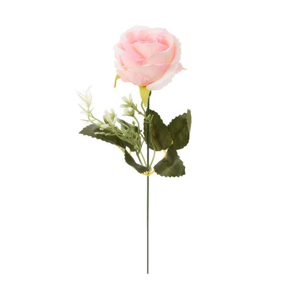 Beyaz Arkaplanda Izole Edilmiş Yapay Gül Çiçeği — Stok fotoğraf