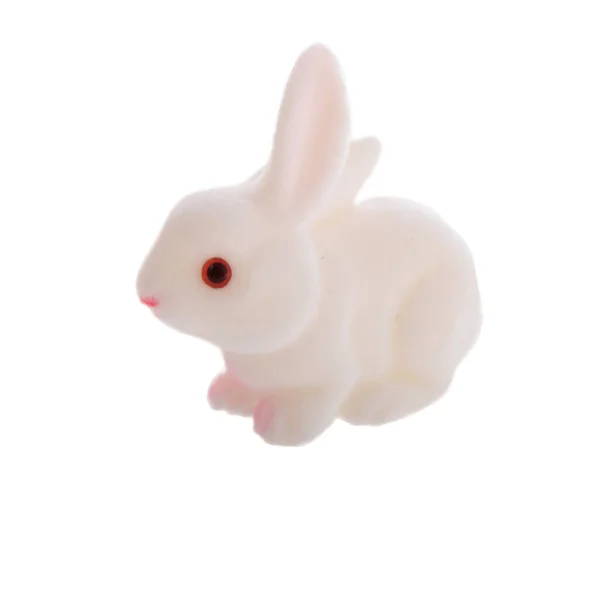 白い背景に隔離されたイースター装飾ウサギの姿 — ストック写真