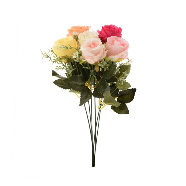Штучні Троянди Квіти Ізольовані Білому Тлі — стокове фото