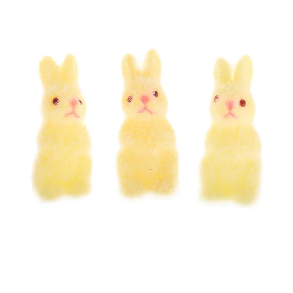 Easter Decorative Bunnies Figures Isolated White Background — Stock Photo, Image