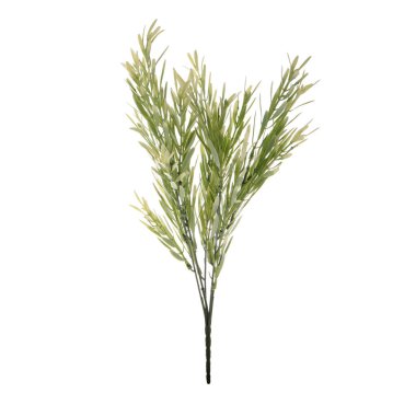 Beyaz arkaplanda izole edilmiş yapay bitkilerin renk dalları   