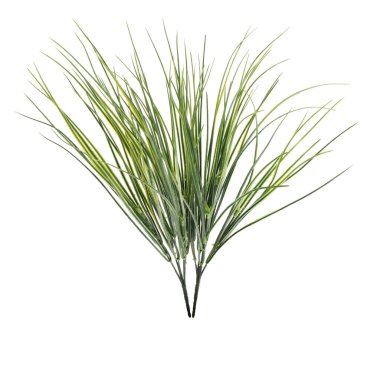 Beyaz arkaplanda izole edilmiş yapay bitkilerin renk dalları   