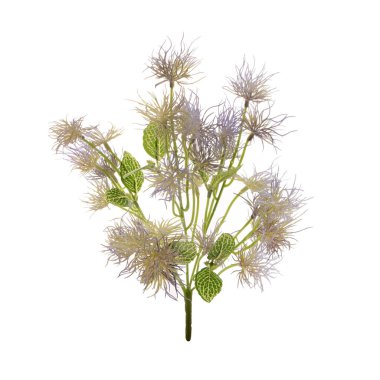 Beyaz arkaplanda izole edilmiş yapay bitkilerin renk dalları   