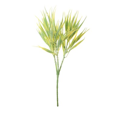 Beyaz arkaplanda izole edilmiş yapay bitkilerin renk dalları   