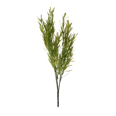 Beyaz arkaplanda izole edilmiş yapay bitkilerin renk dalları   