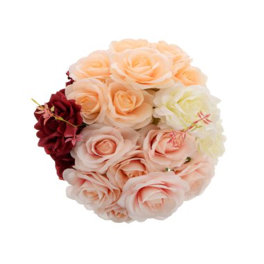 beyaz arkaplanda izole edilmiş renk yapay bitkisi  