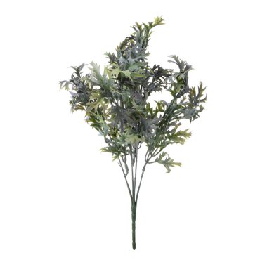 Beyaz arkaplanda izole edilmiş yapay bitkilerin renk dalları   