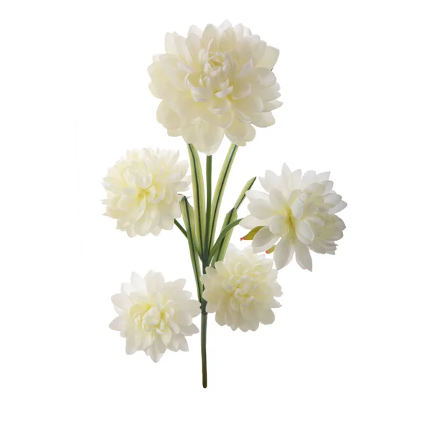 Color Artificial Flowers Isolated White Background — Stock Photo, Image